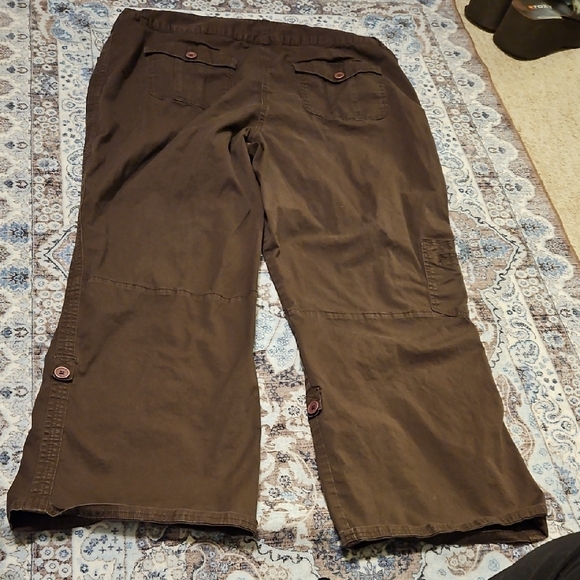 Style & Co. Dark Brown Cargo Flare Pants - Picture 2 of 3